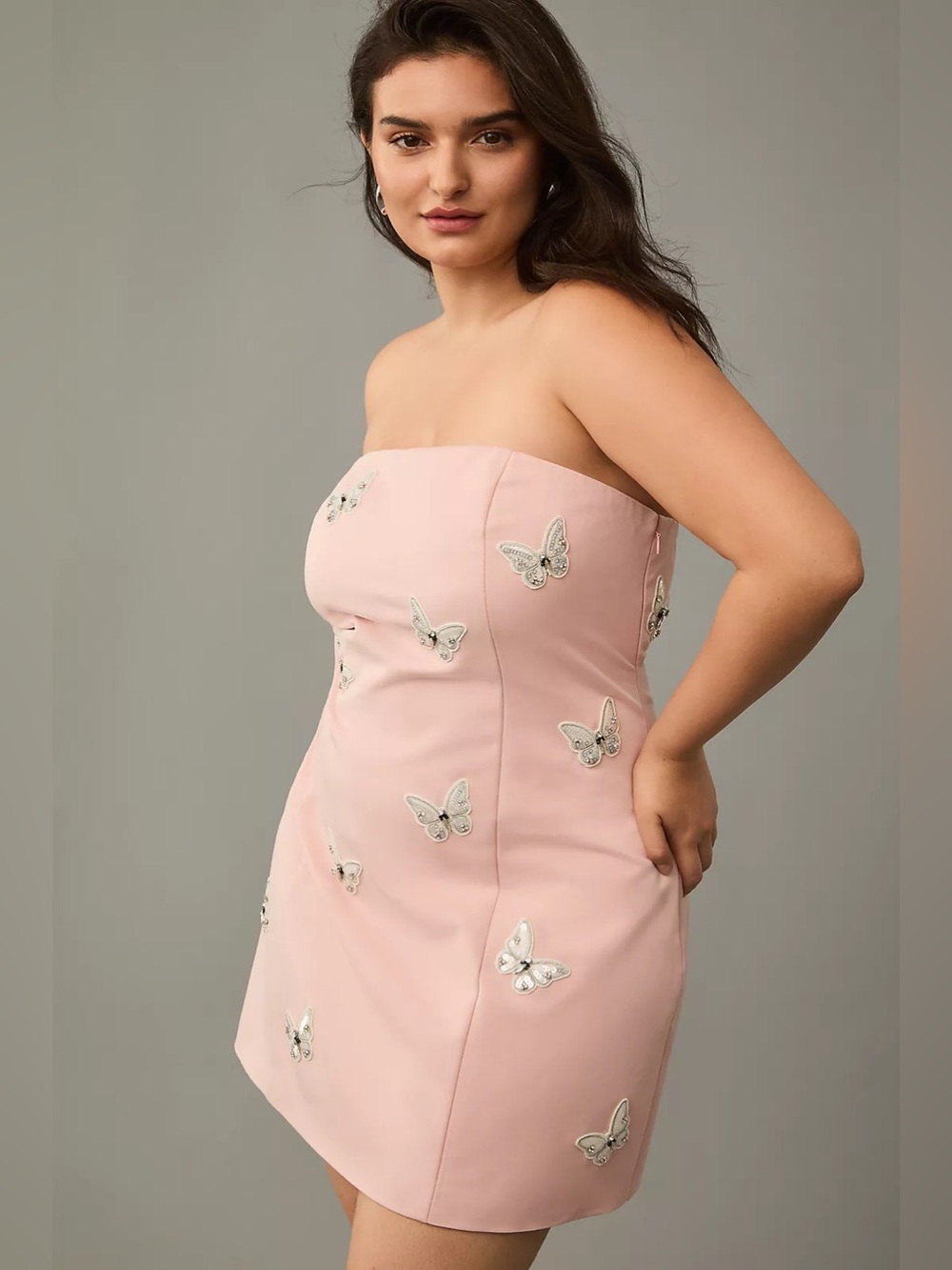 MARE MARE Anthropologie Butterfly Strapless Dress L